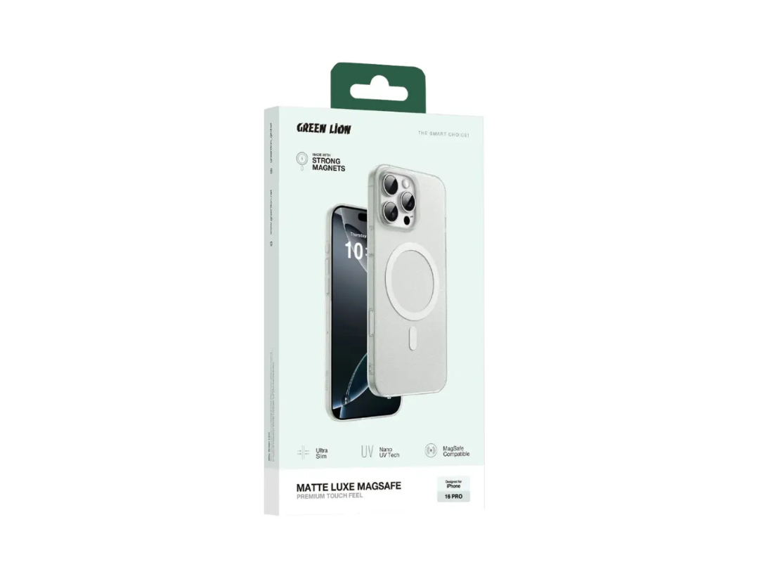 Buy Green Lion iPhone 16 Pro Max MagSafe Case – White | in Qatar Buy Green Lion iPhone 16 Pro Max MagSafe Case – White | in Qatar